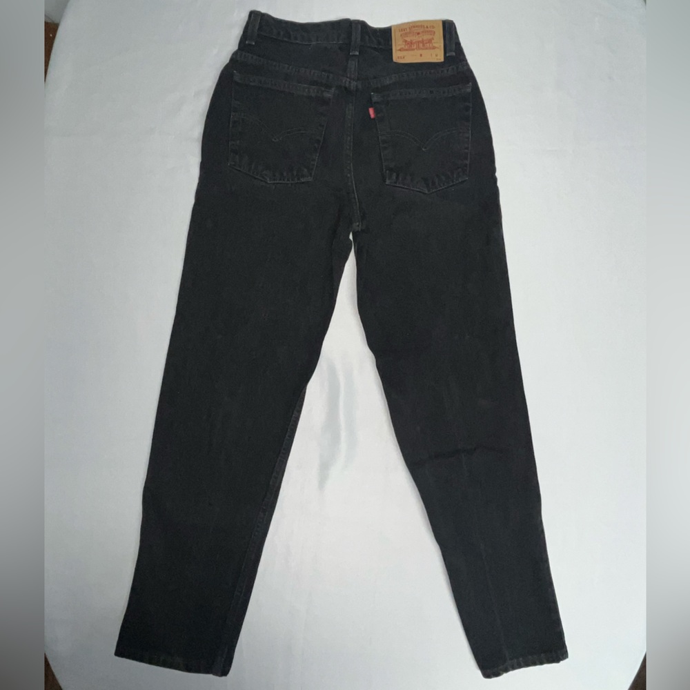 Levi’s 512 Slim Fit 8 Reg Straight Leg Vintage Black Denim Cowgirl Western - Picture 2 of 8